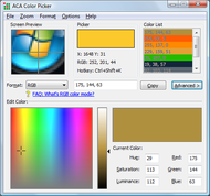 ACA Color Picker screenshot